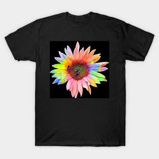 Cartoon Rainbow Sunflower T-Shirt